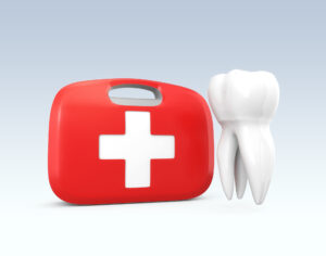 Concept for dental emergency care. clipping path included.